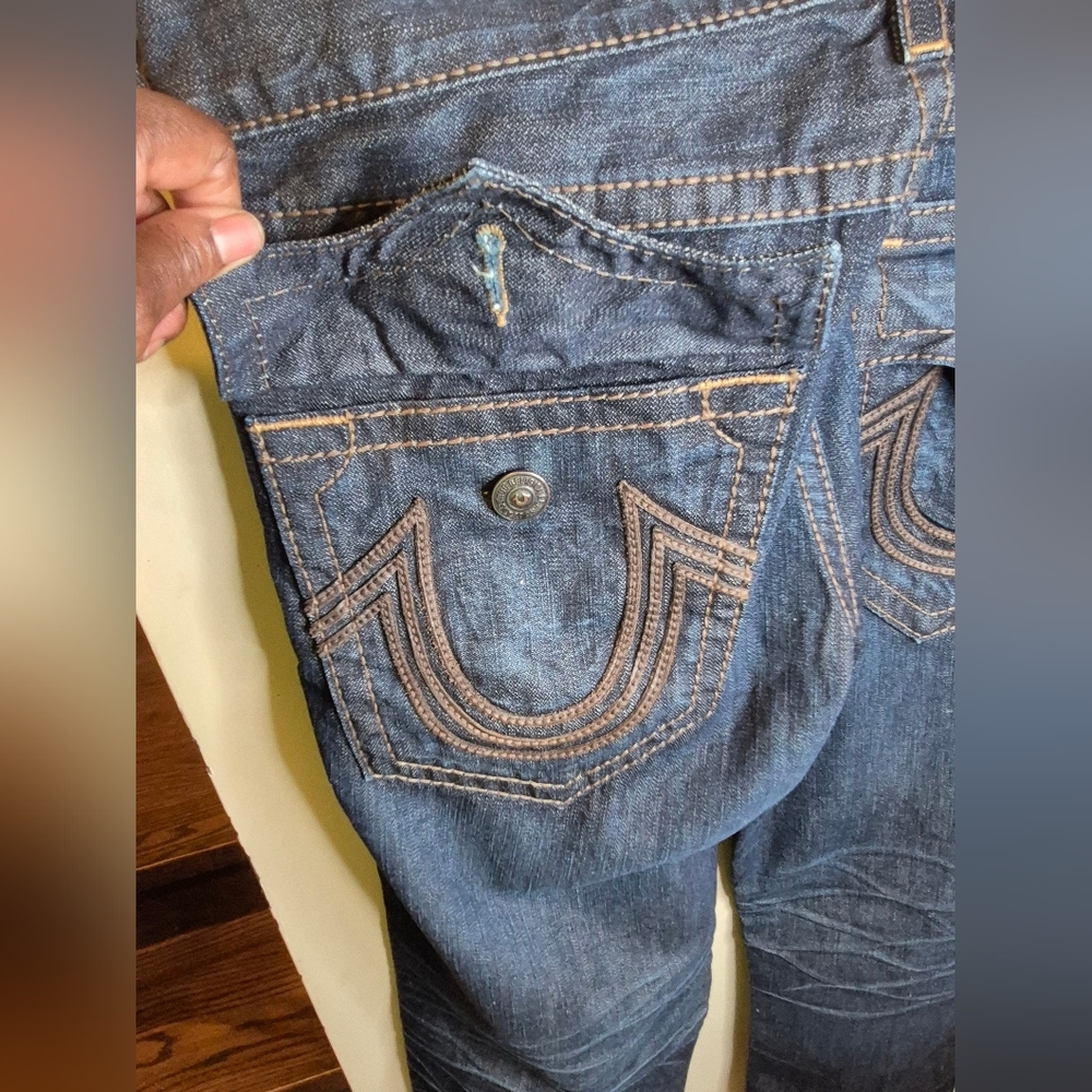 True Religion Ricky Big T Men's Blue Jeans - Picture 5 of 13